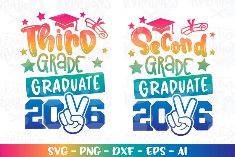 Graduation Bundle Pack Peace Sign SVG PNG 3K Pre-k Kindergarten 1st ...