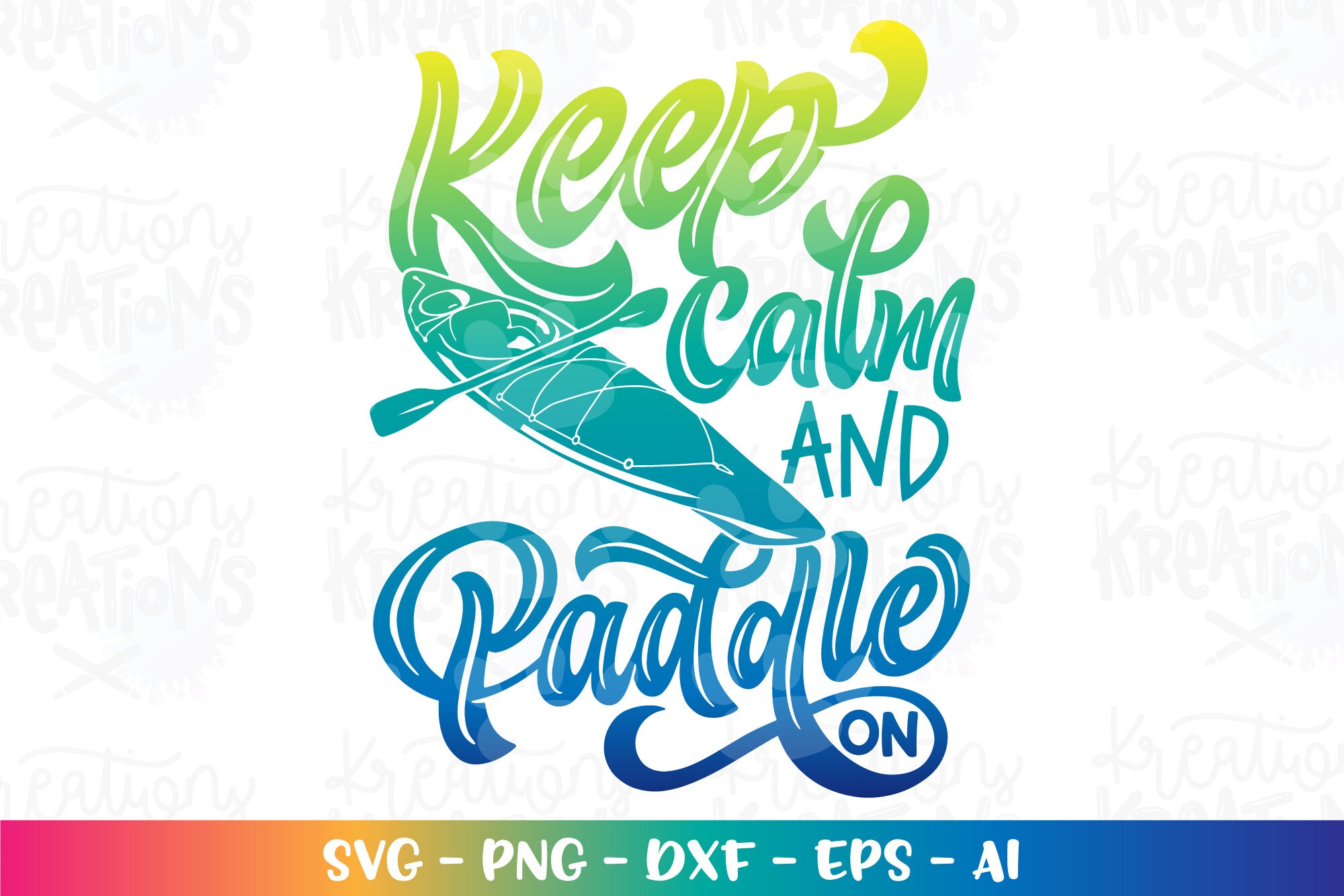 Keep calm and PADDLE ON svg Kayak svg Lake life svg sports | Etsy