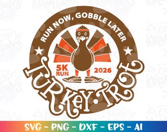 Thanksgiving svg Truthahn 5K Run Laufen gute Sache Aufbügeln Print schneiden Datei Silhouette Cricut Studio Download Png Dxf Sublimation