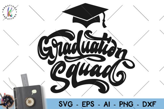 Download Hand Drawn svg Hand lettered svg Graduation svg squad svg | Etsy
