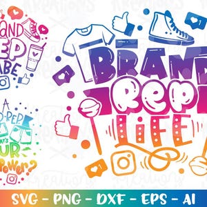 Brand-Rep LIFE svg kids cute boy girl Brand Representative shirt design iron on print cut files Cricut Silhouette Download SVG png dxf
