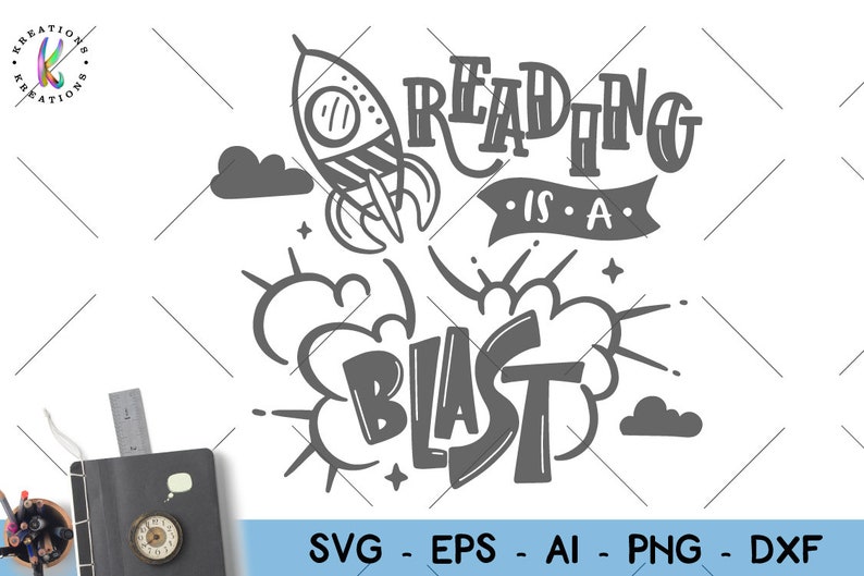 Download Reading is a BLAST SVG reading week Books quotes book sayings | Etsy