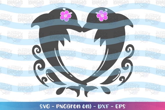 Download Dolphin Monogram Frame Heart Svg Dolphins Heart Svg Iron On Etsy