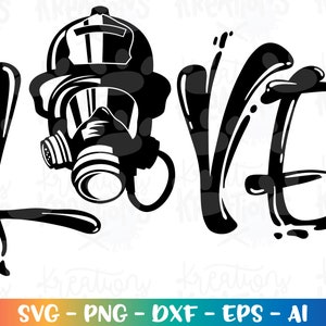 Brandweerman SVG liefde brandweerman svg brandweerman masker bijl svg brandweerman svg clipart gesneden bestand Cricut Instant Download vector SVG png dxf