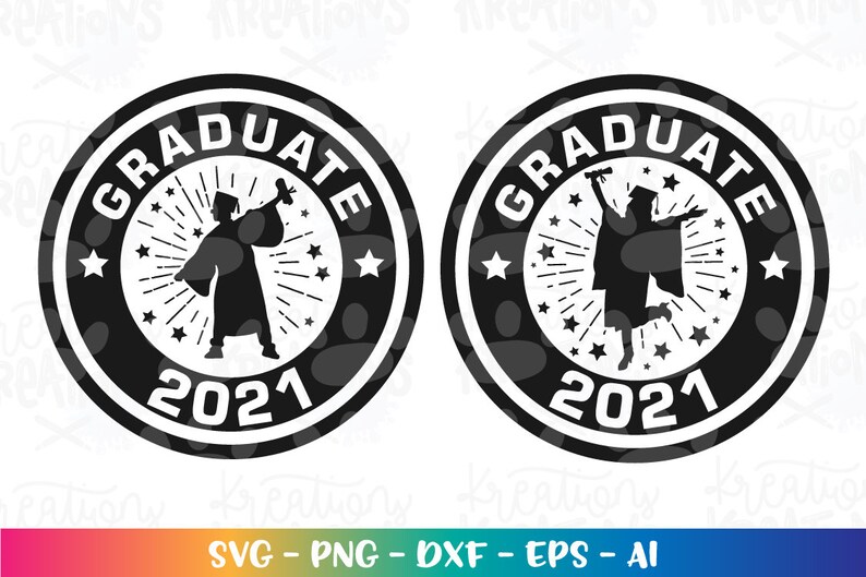 Download Graduate emblem logo SVG graduation boy girl custom silhouette | Etsy