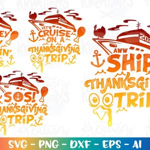 Viaggio in crociera, viaggio del Ringraziamento in formato svg &quot;Aw, nave!&quot;, maglietta con nave da crociera in formato svg, file da stirare, silhouette, cameo, download istantaneo, vettore, svg, png.