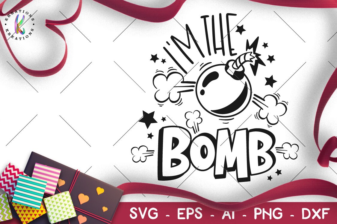 I'm the bomb svg Bomb Hand drawn design svg Valentines Day | Etsy