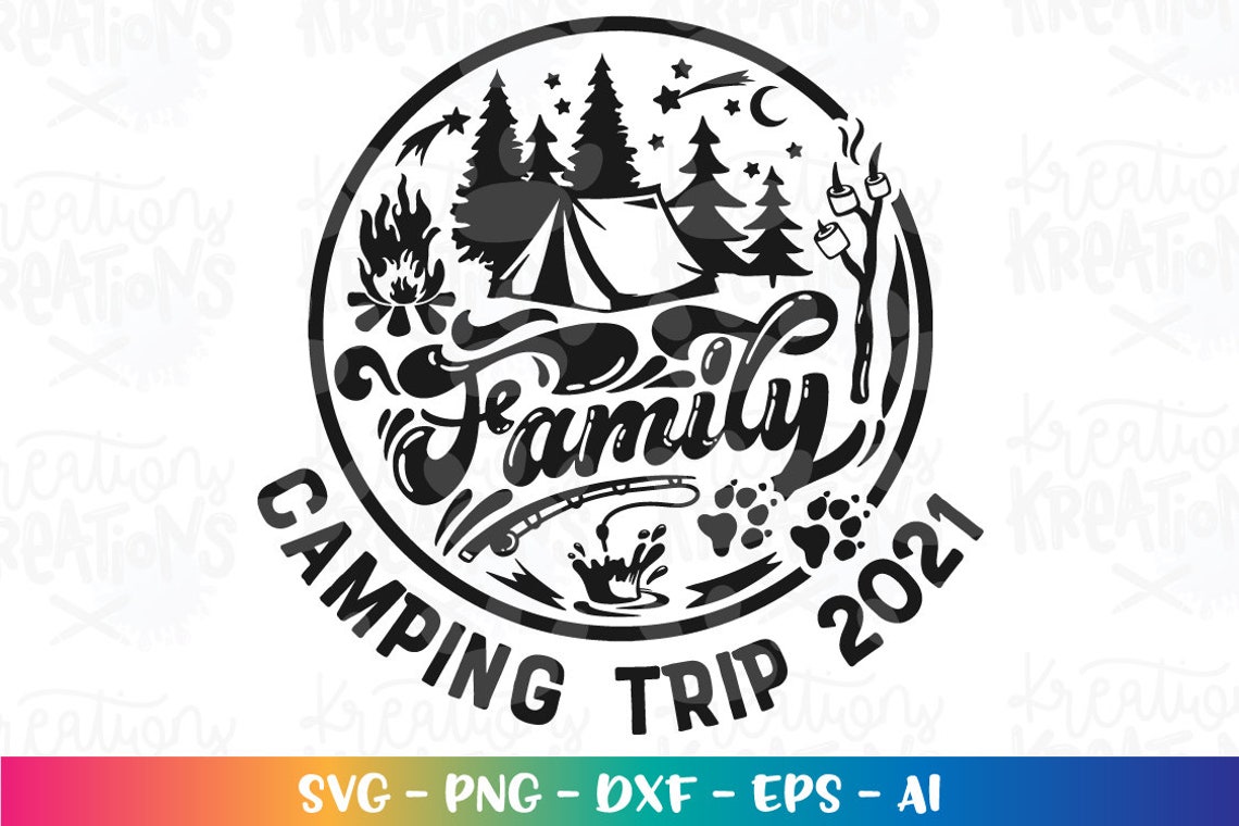 Family Camping Trip svg Custom Family Name svg Customized Etsy