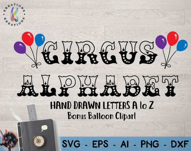 Circus Alphabet Letters Font Svg Circus Theme Letters SVG Cut Etsy