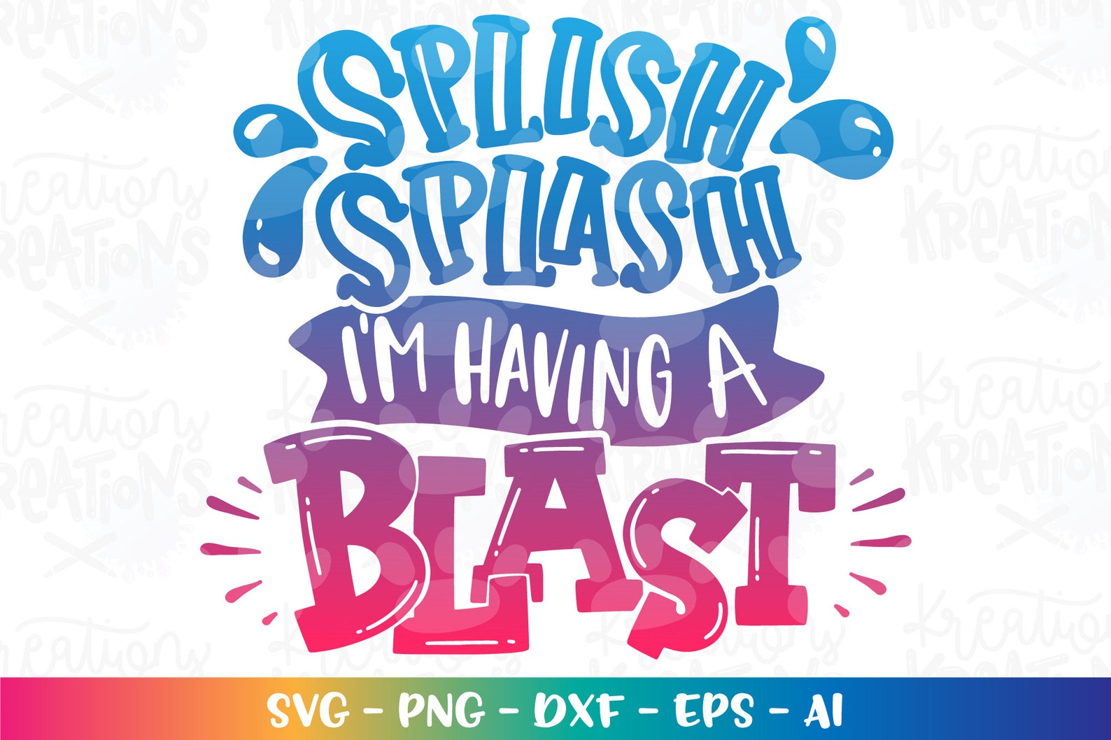 Summer Svg Splish Splash I'm Having a Blast Svg Cute Kids Etsy