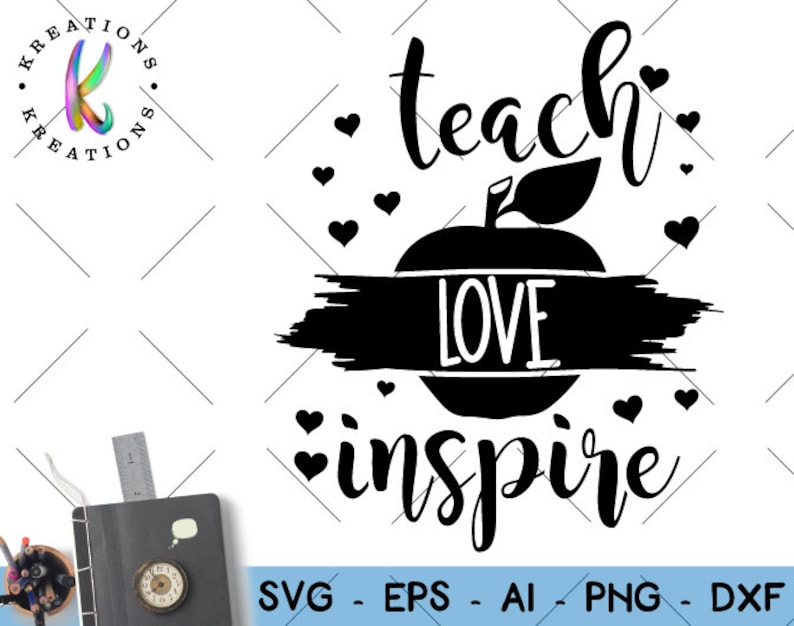 Download Teach love inspire svg Teacher SVG teacher quotes svg teacher | Etsy
