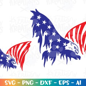 Eagle Amerikaanse vlag nood svg Eagle vlag USA 4 juli sticker print opstrijkbare sublimatie gesneden bestanden silhouet cricut download eps png dxf