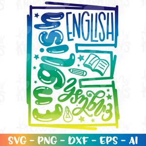 Englisch Lehrer Buchstabe E SVG Englisch Klasse Zitate Buch Sprüche Lesen Print Aufbügeln Schnittdateien Cricut Silhouette Png Sublimation