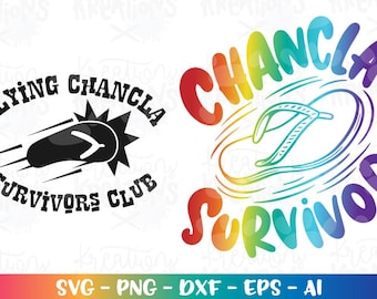 Chancla Survivor SVG Funny Humor Slippers Flip Flop Puerto Rico Mexican Dominic Republic Hispanic Adult cut file Cricut Silhouette Download