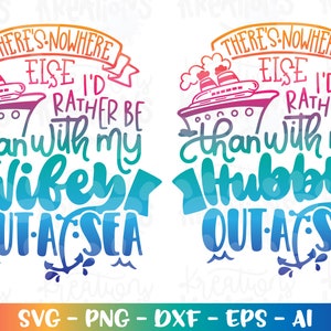 Er is nergens anders waar ik liever ben dan met mijn vrouw echtgenoot op zee Svg vrouw echtgenoot cruiseschip boot print opstrijkbare snijbestanden Cricut