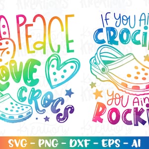 If you ain' CROCIN' you ain't ROCKIN' SVG kinderen jongen meisje grappige svg afdrukken opstrijkbare gesneden bestanden Cricut silhouet downloaden vector png sublimatie