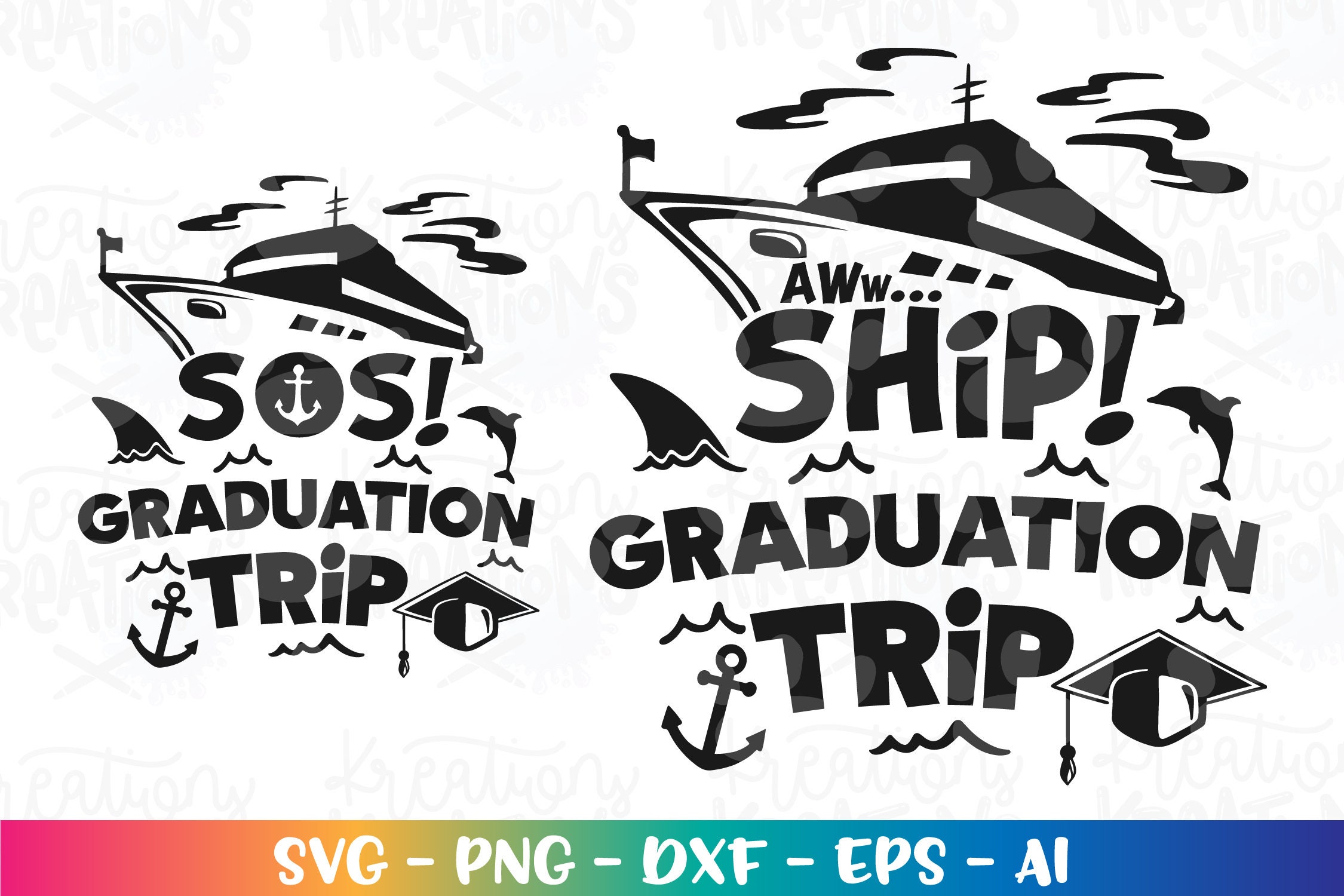 Aww Ship Graduation Trip Svg Graduation Gift Idea Svg Cruise Etsy