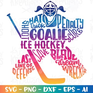 Eishockey Torhüter Mädchen SVG Letzte Linie der Verteidigung Druck Aufbügler Farbe Cricut Silhouette Download Vektor SVG PNG Eps Dxf Sublimation