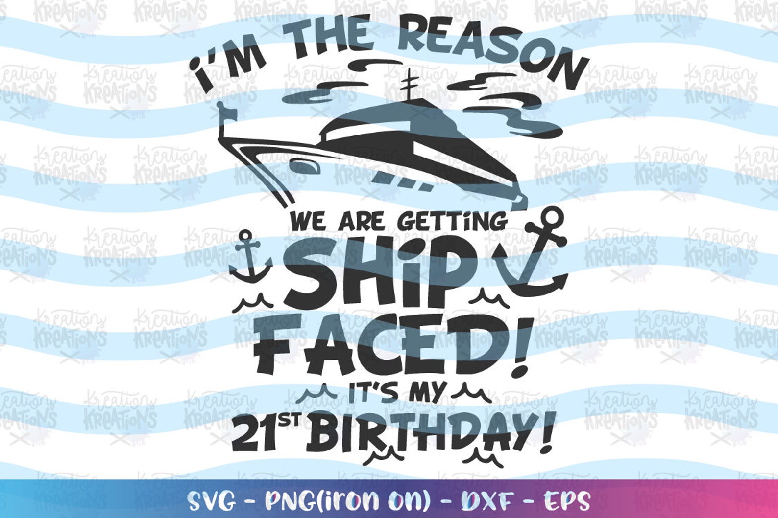 ShipFaced Birthday svg Customize age birthday gift svg cruise Etsy