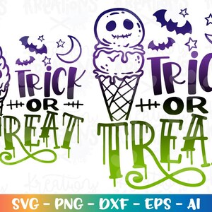 Halloween Ice cream SVG Trick or Treat SVG scream ghost scoop Haunted print iron on cut files Cricut Silhouette Download png sublimation
