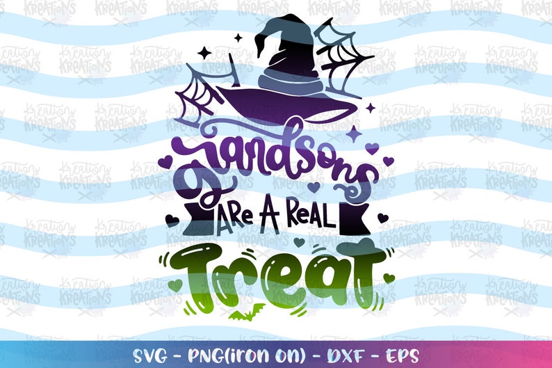 Download Grandsons Are A Real Treat Svg Halloween Grandma Svg Cute Etsy