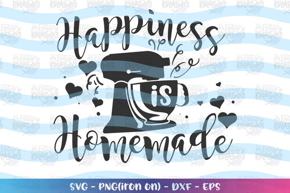 Happiness Is Homemade Svg Baking Cooking Cake Apron Decal Etsy