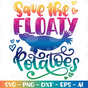 Salva las papas flotantes SVG cita divertida de sirena Manatí clipart imprimir archivos de corte por plancha Cricut Silueta Descargar png dxf Sublimación