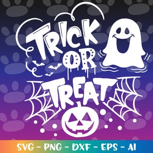 Trick or Treat SVG Happy Halloween Svg Hand Drawn Svg Hand Lettered Cut ...