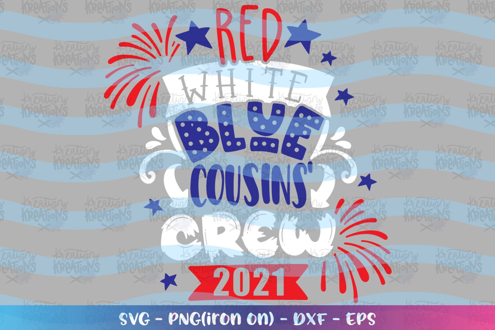 Download Red white Blue Cousins' Crew svg 4th of july svg Hand | Etsy