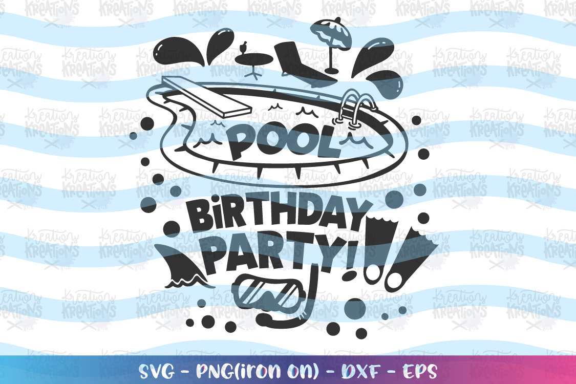 Pool Birthday Party svgSummer Birthday pool party fun pool svg | Etsy