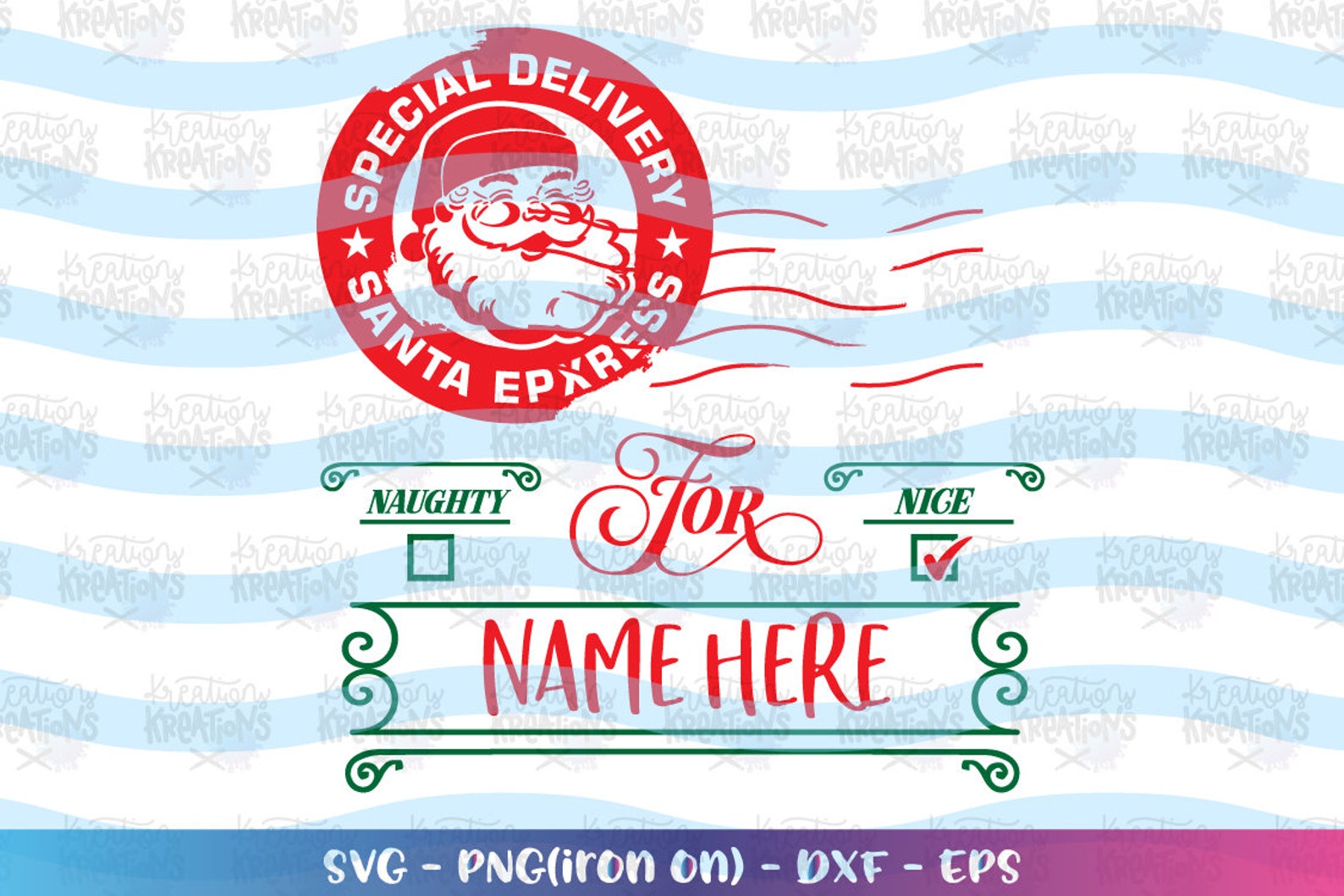 Santa Clause Express Delivery Svg North Pole Print Decal Svg Etsy