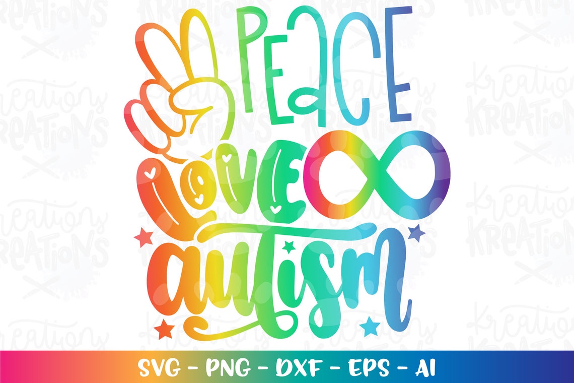 Free Free 253 Peace Love Autism Svg Free SVG PNG EPS DXF File