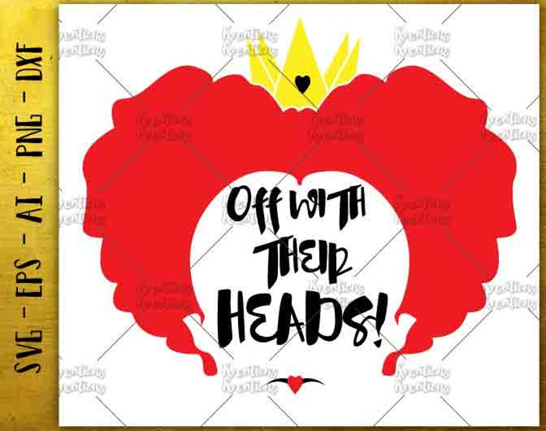 Download Off with their heads SVG Queen of hearts SVG spades cut | Etsy
