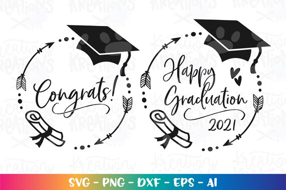 Download Circle Arrow Graduation Monogram Frame Svg Graduation Frame Etsy