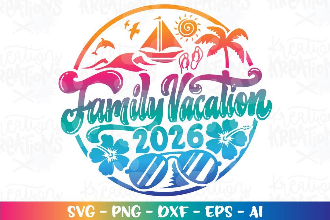 Family Svg Summer Beach Vacation 2026 Family Spring Break Print Iron on ...