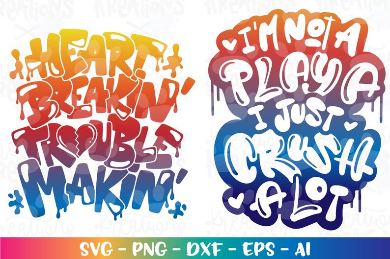 No soy un Playa, solo aplasto mucho svg Rompecorazones, alborotador, Día de San Valentín, grafiti, niños, impresión, plancha, corte, archivo Descargar png dxf imagen 1