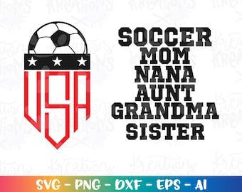USA soccer svg USA soccer badge emblem team svg cutting soccer team svg cuttable file silhouette cricut instant download svg eps png dxf