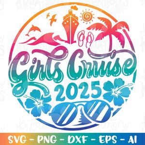 Barco de crucero svg, emblema de crucero para niñas, camiseta de crucero, impresión svg, calcomanía, archivo de corte, silueta, cricut cameo, descarga instantánea, vector svg png