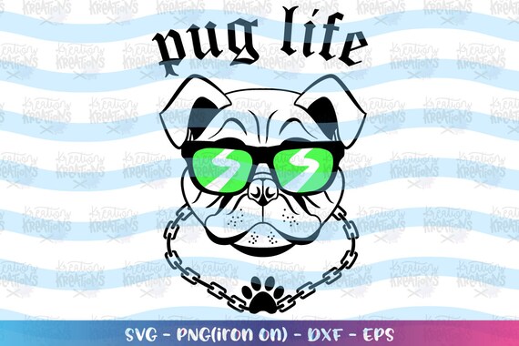 Download Dog Svg Pug Clipart Dog Sunglasses Clipart Svg Pug Life Svg Etsy