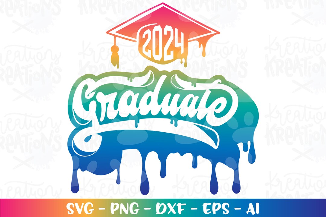 Graduate Svg 2024 the Grad Svg Graduation Svg Squad Svg Decal Print Cut ...