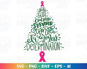 includes svg, png, dxf, eps, jpg file formats pink ribbon tree file for cutting and sublimation print for making tshirts