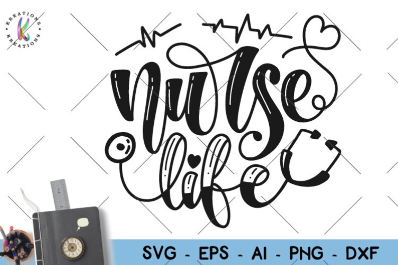 Download Nurse Heart beat SVG nurse svg printable iron on decal cut | Etsy
