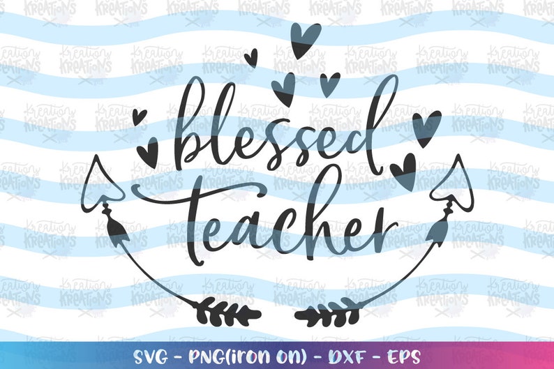 Download Teacher SVG Blessed Teacher SVG teacher quotes saying hand | Etsy