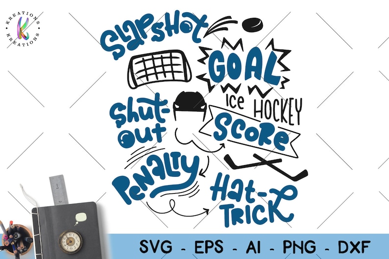 Ice Hockey Words Svg Ice Hockey Sayings Slapshot Svg Print Etsy Canada