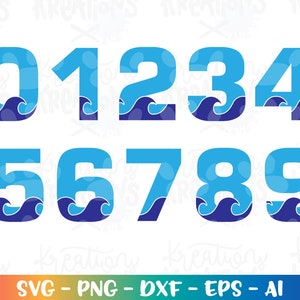 Waves Beach font Alphabet svg Font letters and numbers SVG cut cutting files Cricut Silhouette Instant Download vector svg png eps dxf image 2