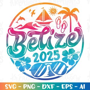 BELIZE svg Summer Beach emblem Caribbean sunshine spring break print iron on color cut file silhouette cricut cameo download vector png
