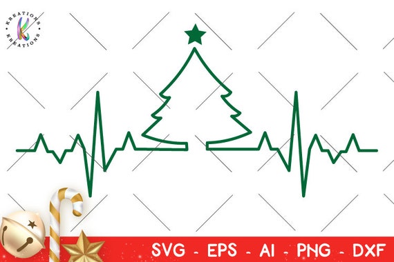 Download Free Christmas Tree Heartbeat Svg Heartbeat Svg Cutting Cut File Etsy SVG Cut Files