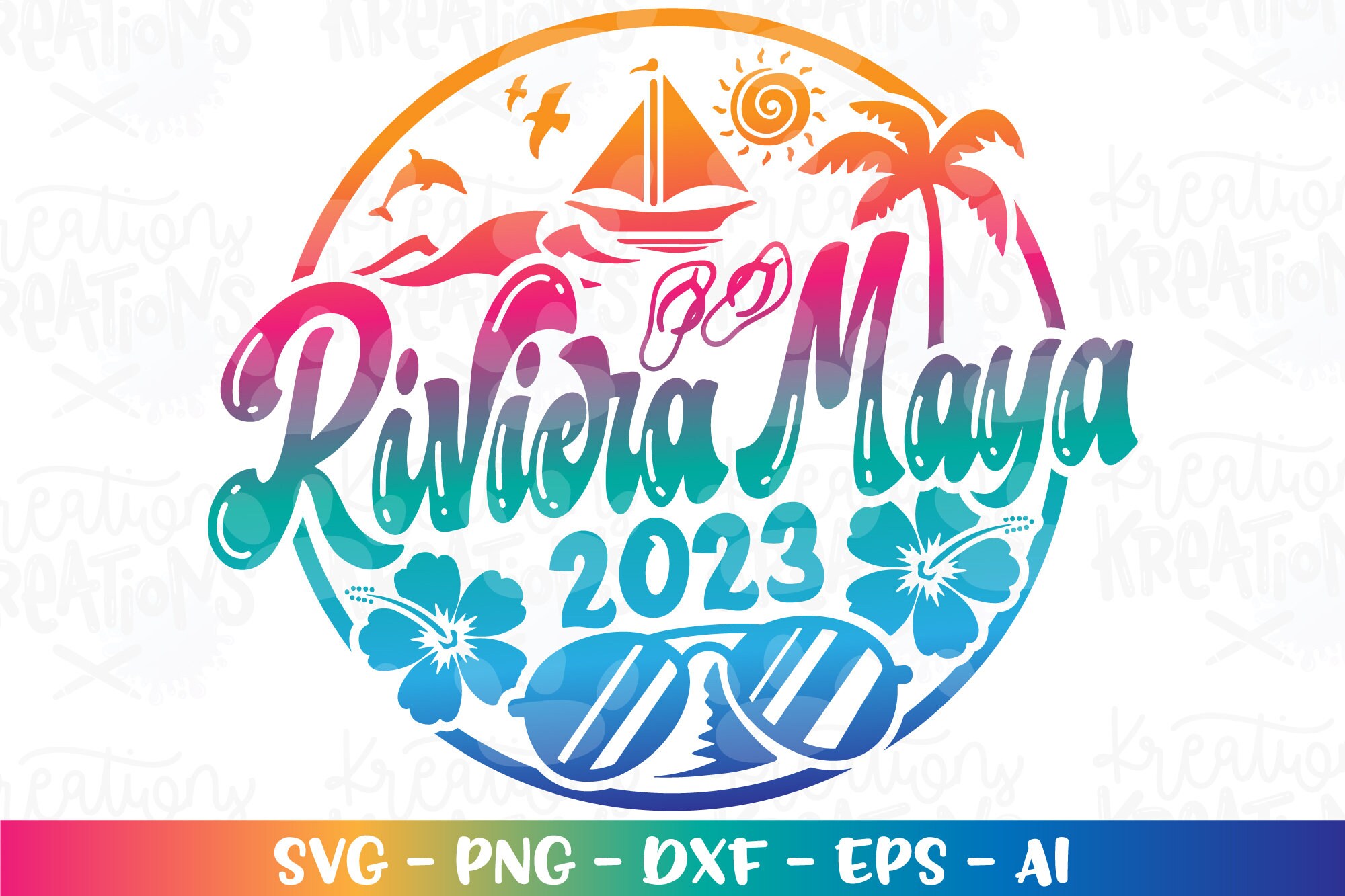 Riviera Maya svg Summer Beach emblema familia amigos primo - España