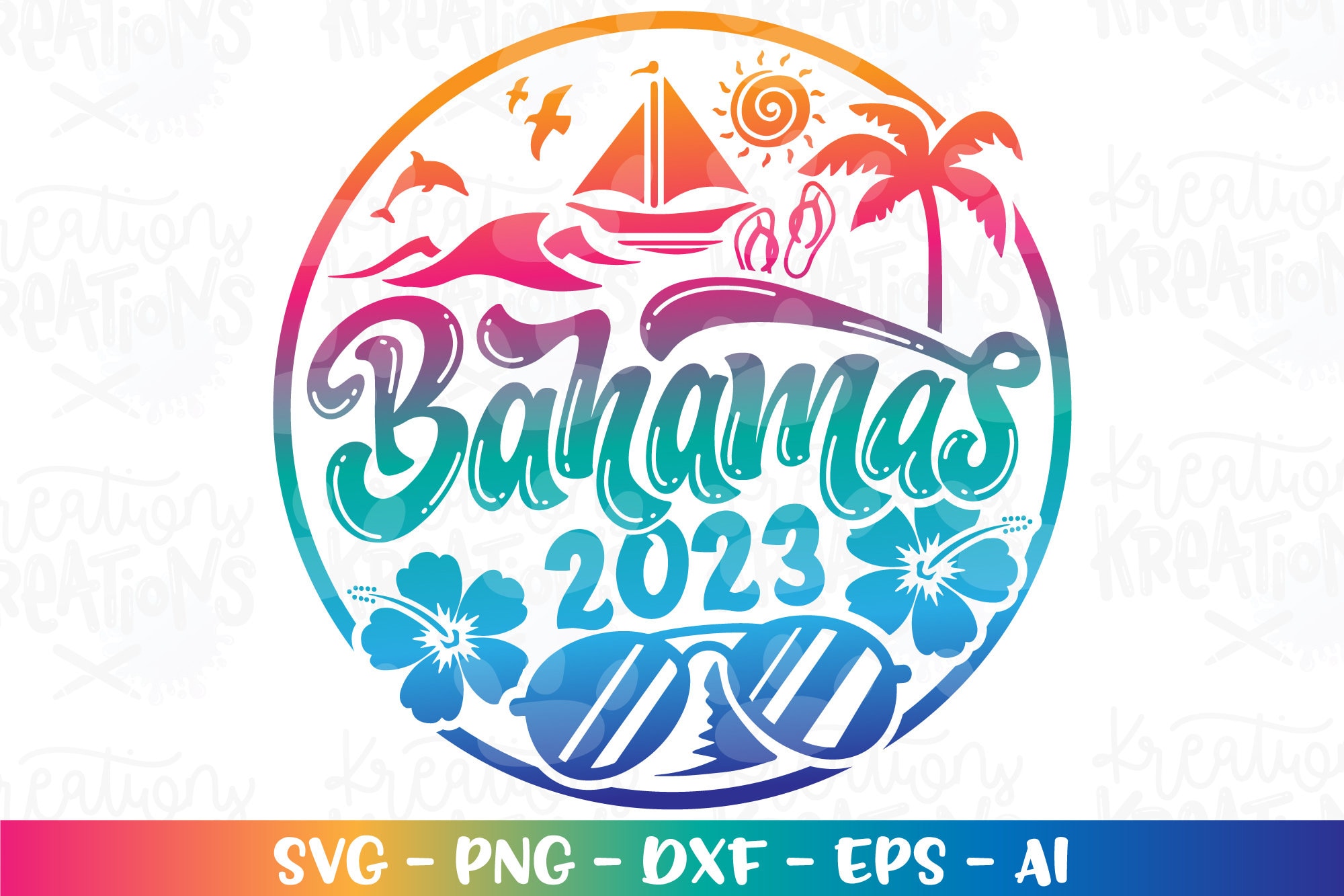 Bahamas Svg Summer Beach Vacation Family Spring Break Print Etsy