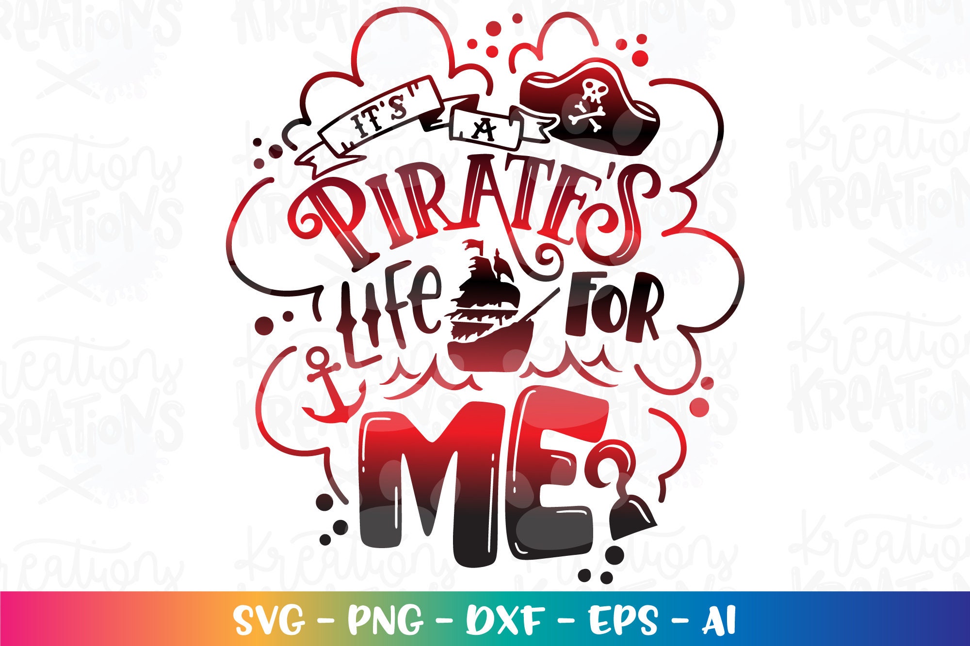 A Pirates Life for Me SVG Cut File Instant Download Pirate 